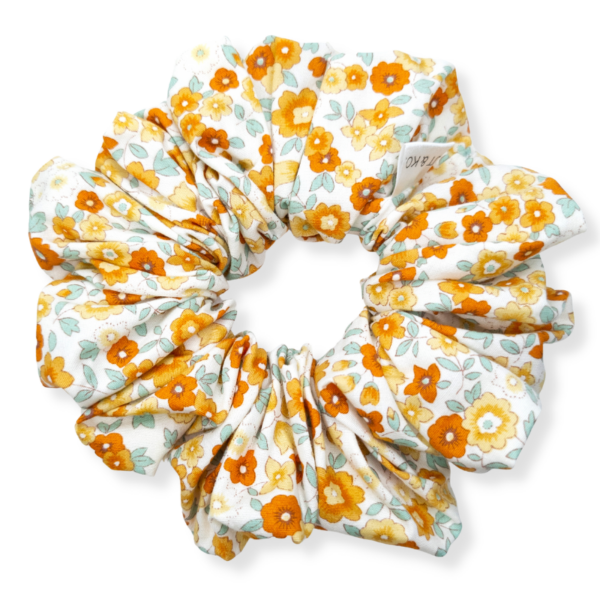 Daphnée | Autumn Floral Cotton Scrunchie